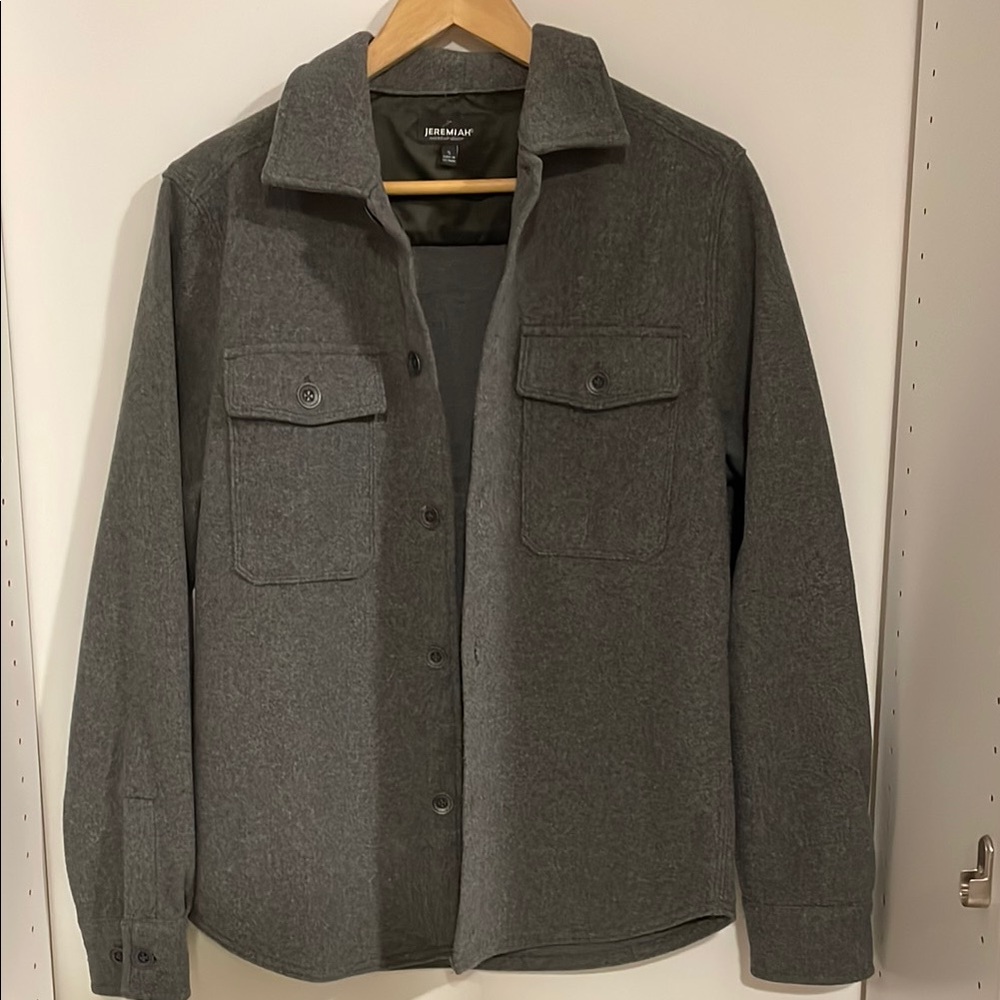 Jeremiah American Legacy Men’s Flannel Gray Shirt Jacket New Small